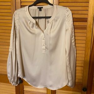 Cream colored, satin, Ann Taylor blouse